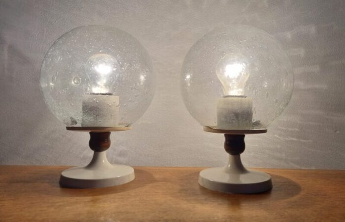 mid century german table lamps 1970s set of 2 12