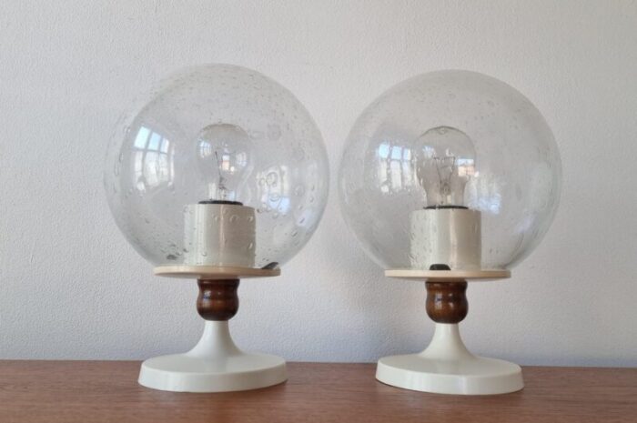 mid century german table lamps 1970s set of 2 5