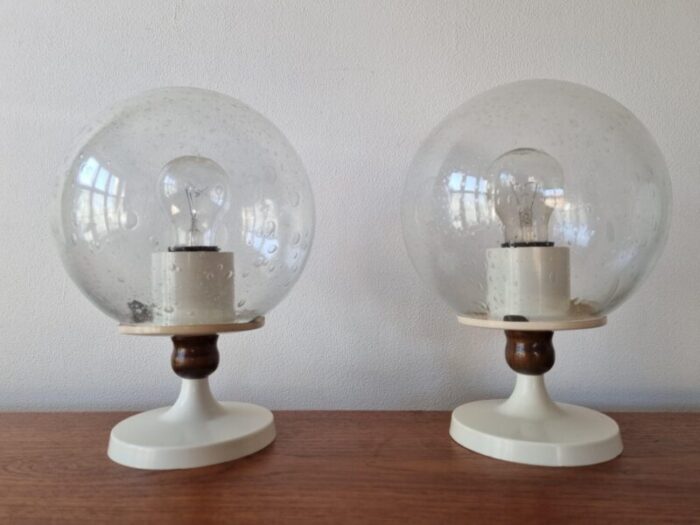 mid century german table lamps 1970s set of 2 6