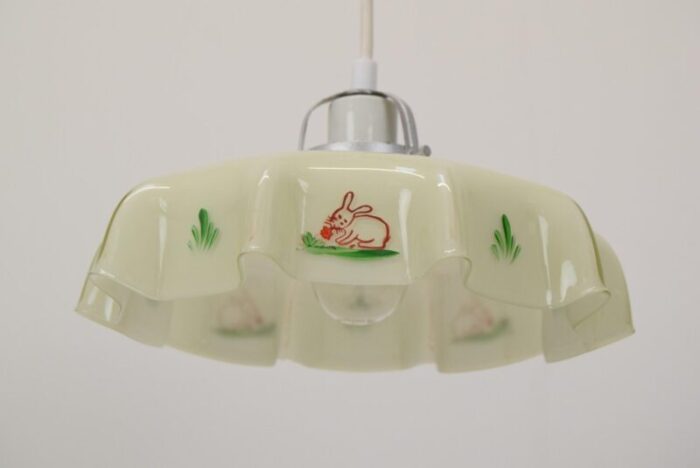 mid century glass pendant 1950s 1