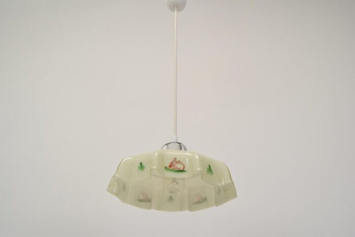 mid century glass pendant 1950s 11