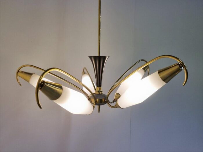 mid century italian chandelier 1960s 3