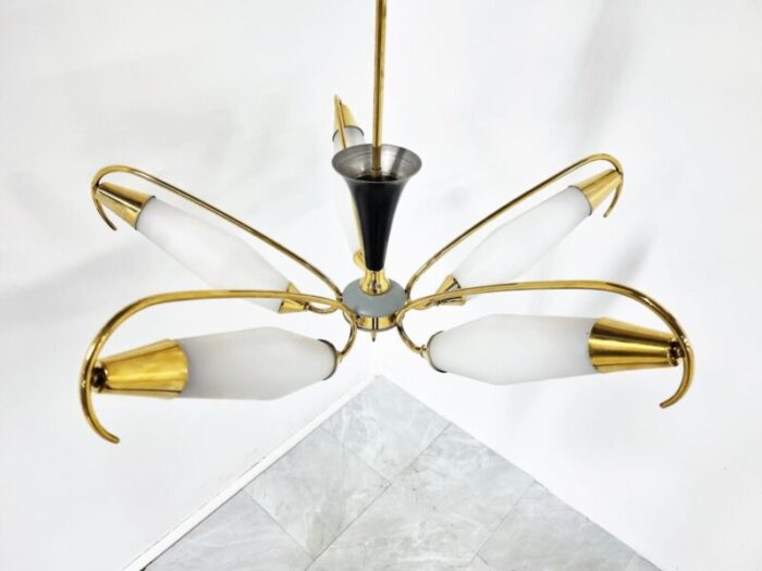 mid century italian chandelier 1960s 9