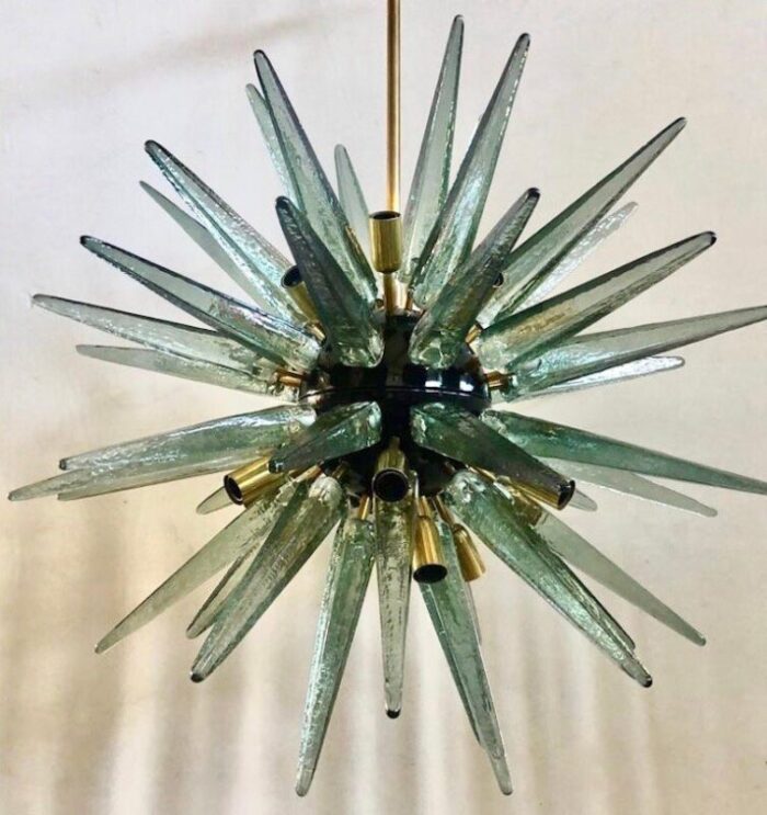 mid century italian multi colored murano art glass chandelier 1970 6