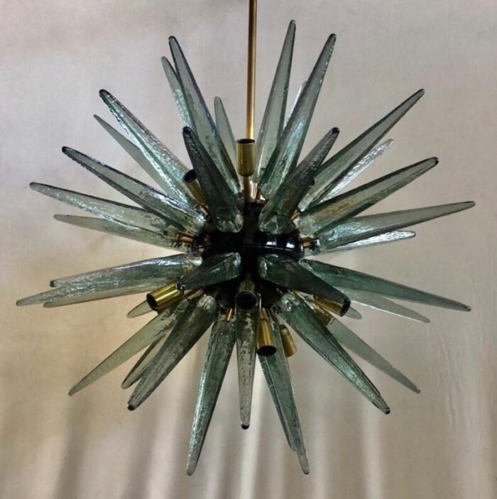 mid century italian multi colored murano art glass chandelier 1970 7