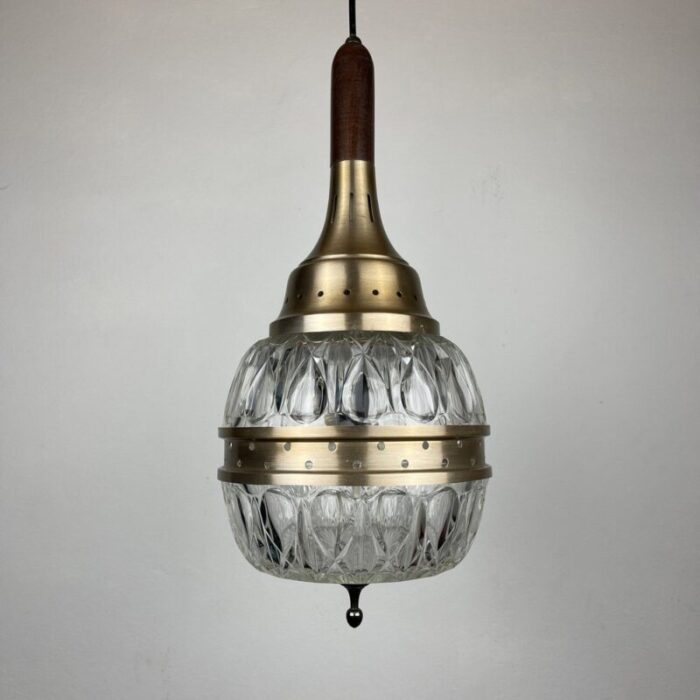 mid century italian pendant lamp in glass 1960s 1