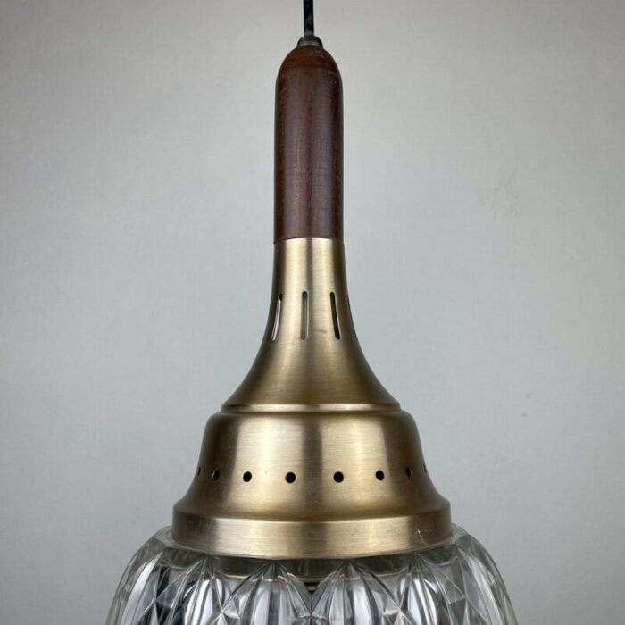 mid century italian pendant lamp in glass 1960s 12