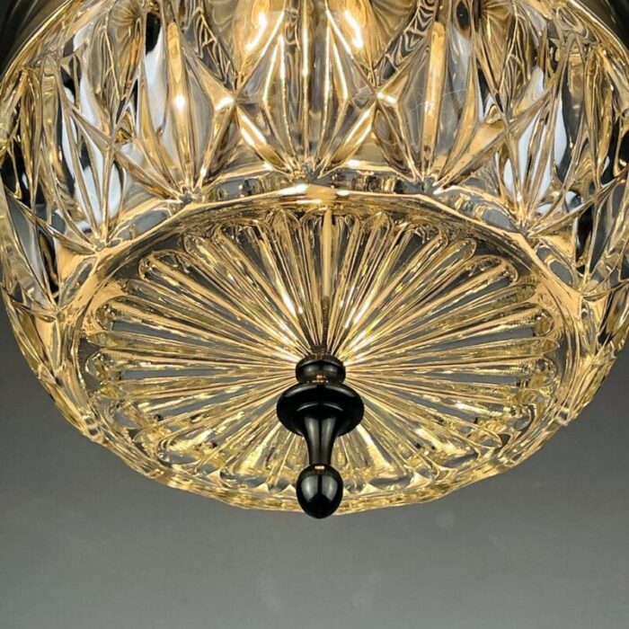 mid century italian pendant lamp in glass 1960s 4