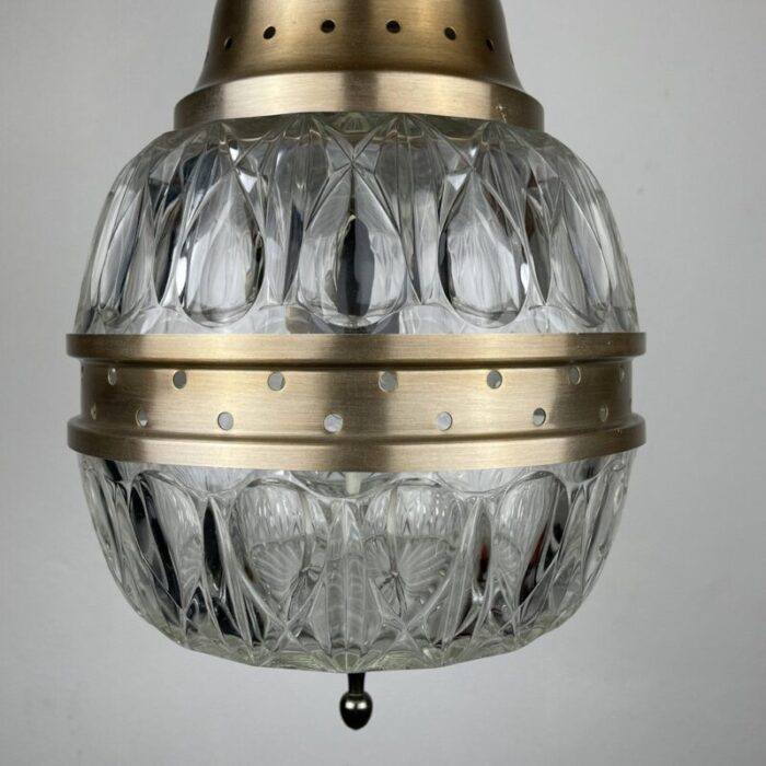 mid century italian pendant lamp in glass 1960s 7