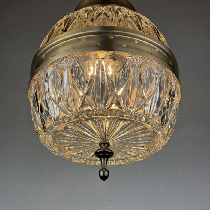 mid century italian pendant lamp in glass 1960s 8