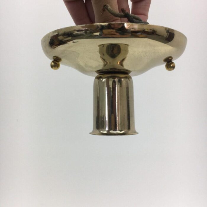 mid century minimal gold light fixture from schonbek co 1970s 7