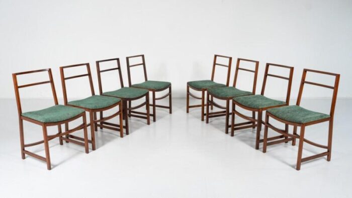 mid century modern dining chairs by renato venturi for mim 1950s set of 8 7342