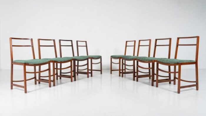 mid century modern dining chairs by renato venturi for mim 1950s set of 8 9128