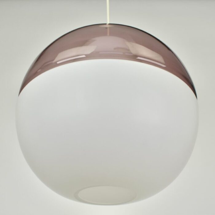 mid century modern glass pendant light by peill and putzler 1950s 3145