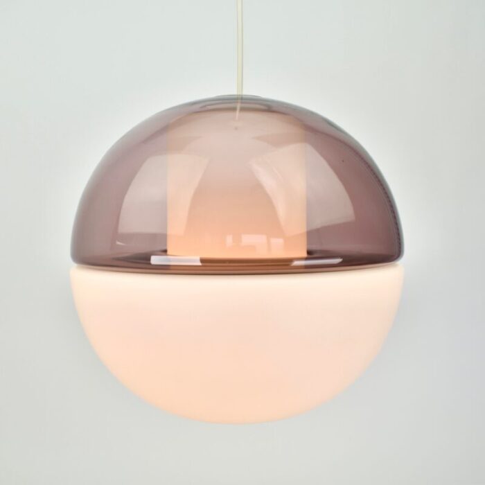 mid century modern glass pendant light by peill and putzler 1950s 5311