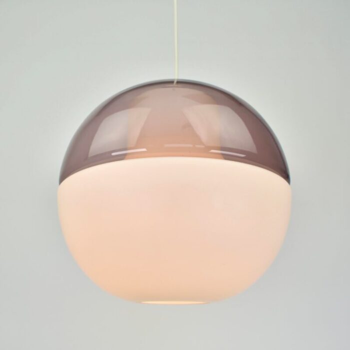 mid century modern glass pendant light by peill and putzler 1950s 7606