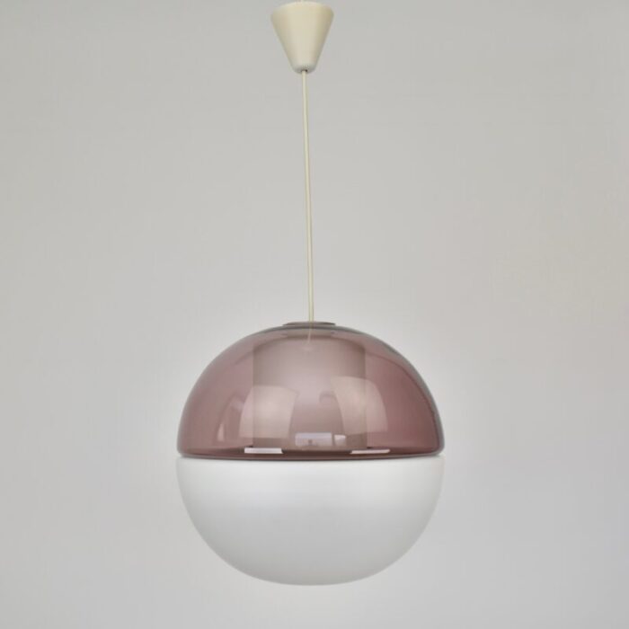 mid century modern glass pendant light by peill and putzler 1950s 7855