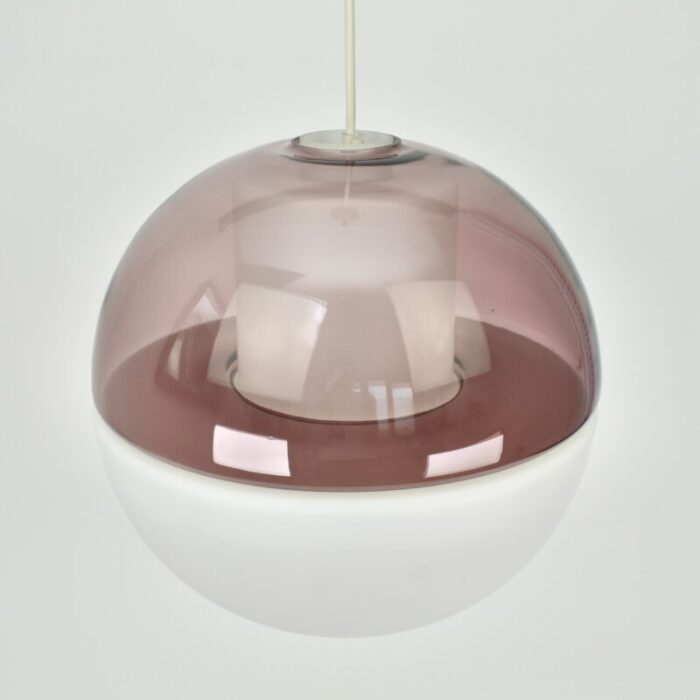 mid century modern glass pendant light by peill and putzler 1950s 8358