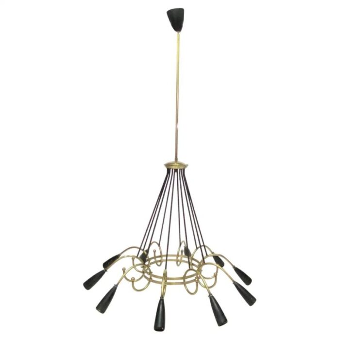 mid century modern italian sputnik chandelier in stilnovo style 1950s 1