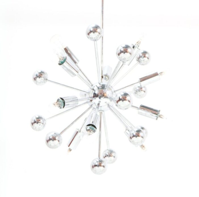 mid century modern sputnik chrome chandelier 1970s 7