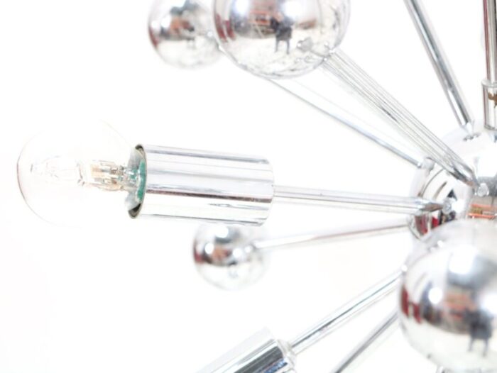 mid century modern sputnik chrome chandelier 1970s 9