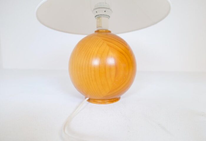 mid century modern swedish solid pine sculptural table lamp 1970s 7