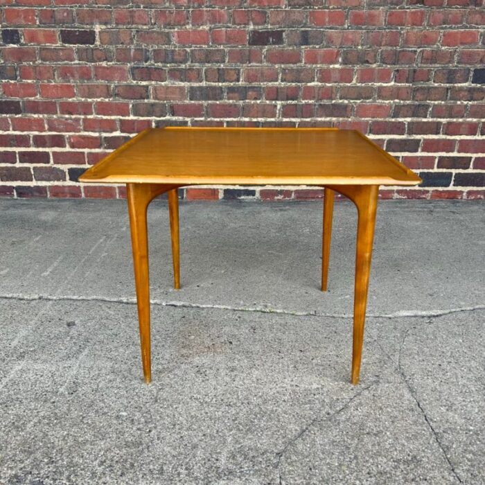 mid century modern walnut game table by erik christensen for selig 2600