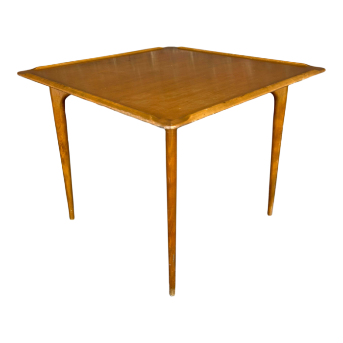 mid century modern walnut game table by erik christensen for selig 4238