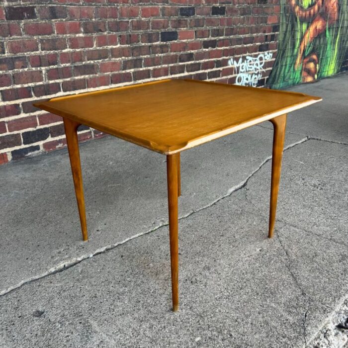 mid century modern walnut game table by erik christensen for selig 4298