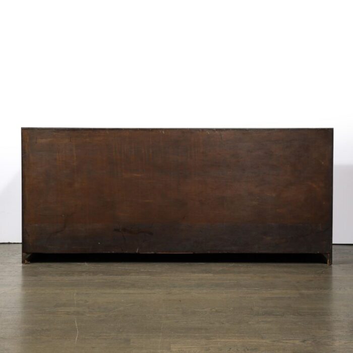 mid century modernist x form low chest in rich brown walnut by paul frankl 4330