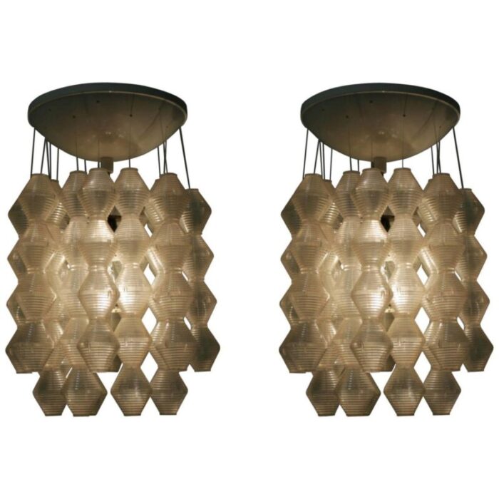 mid century pendant lamps from napako set of 2 1