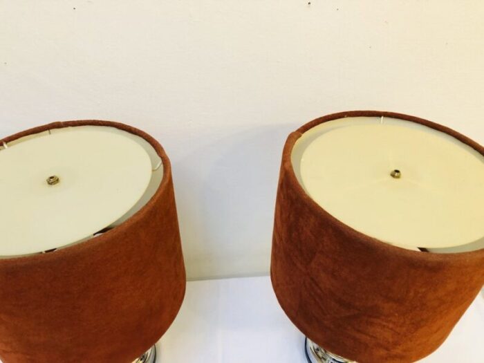 mid century reputation design table lamps 1970s set of 2 3