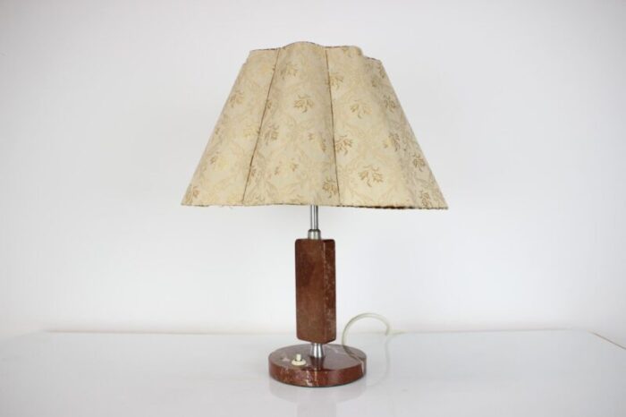 mid century stone praha table lamp 1950s 1