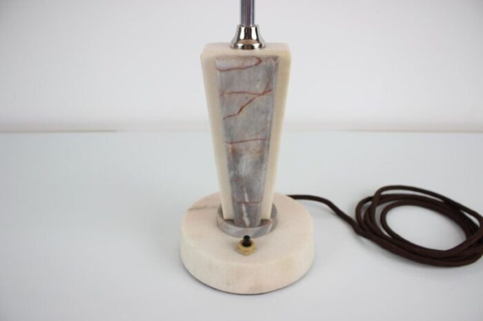 mid century stone table lamp from praha 1950s 2