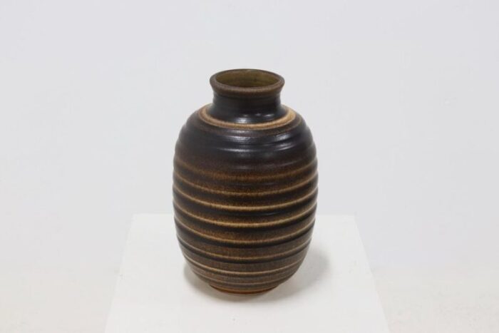 mid century studio pottery vase from trio 1960s 2627