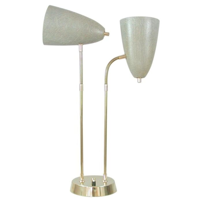 mid century swedish grey fiberglass desk lamp 1950s 1