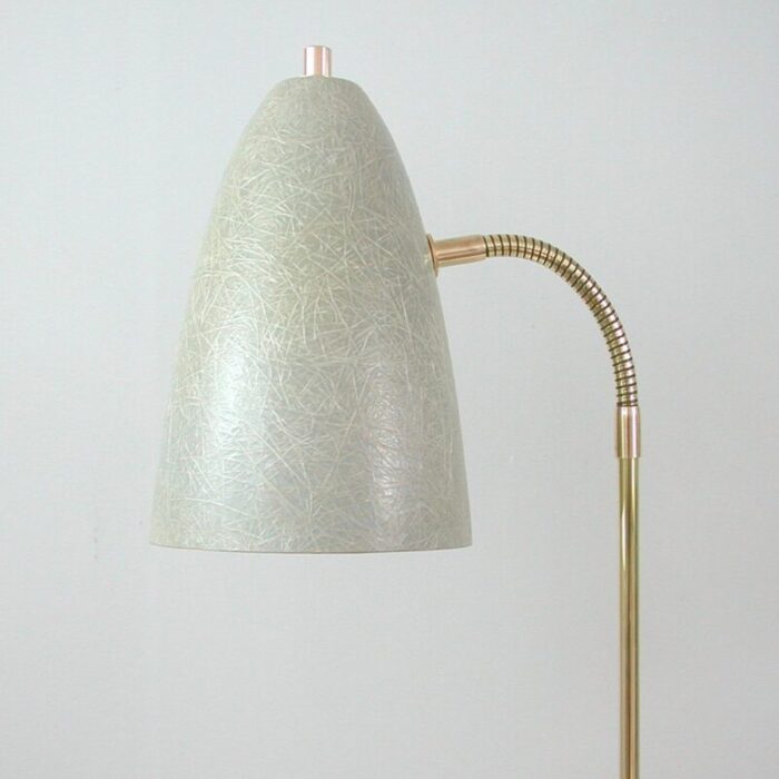 mid century swedish grey fiberglass desk lamp 1950s 12