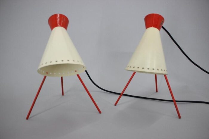 mid century table lamps by josef hurka 1960s set of 2 6