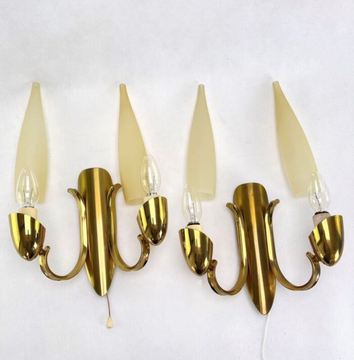 mid century wall lights 1950s set of 2 1