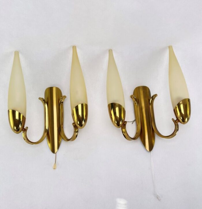 mid century wall lights 1950s set of 2 3