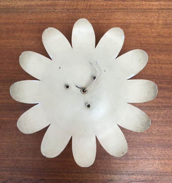 mid century wall or ceiling lamp with flower design 18