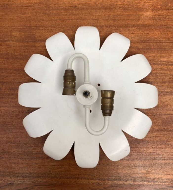 mid century wall or ceiling lamp with flower design 20