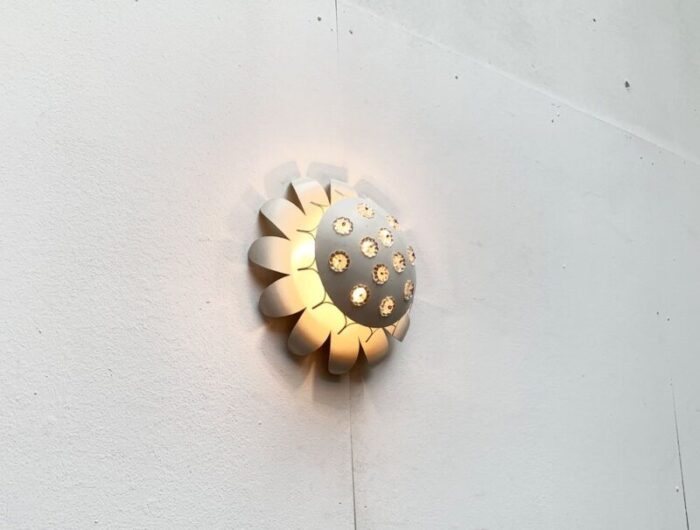 mid century wall or ceiling lamp with flower design 22