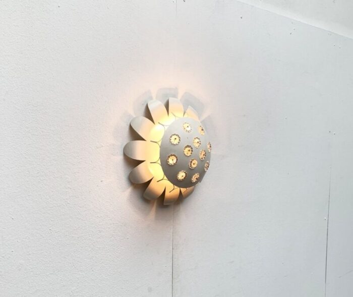 mid century wall or ceiling lamp with flower design 25