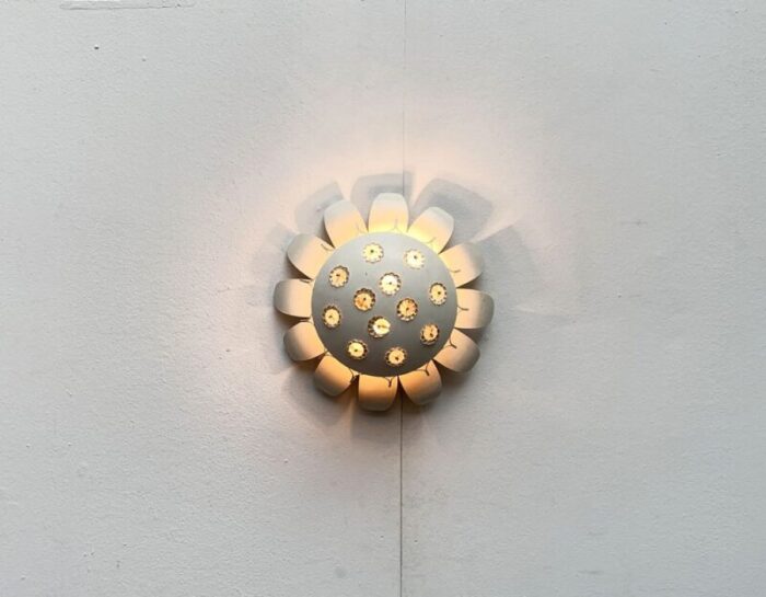 mid century wall or ceiling lamp with flower design 26