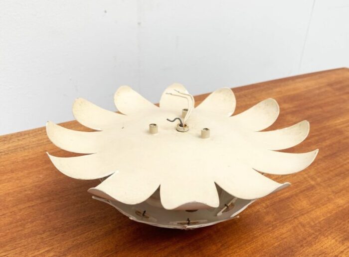 mid century wall or ceiling lamp with flower design 30