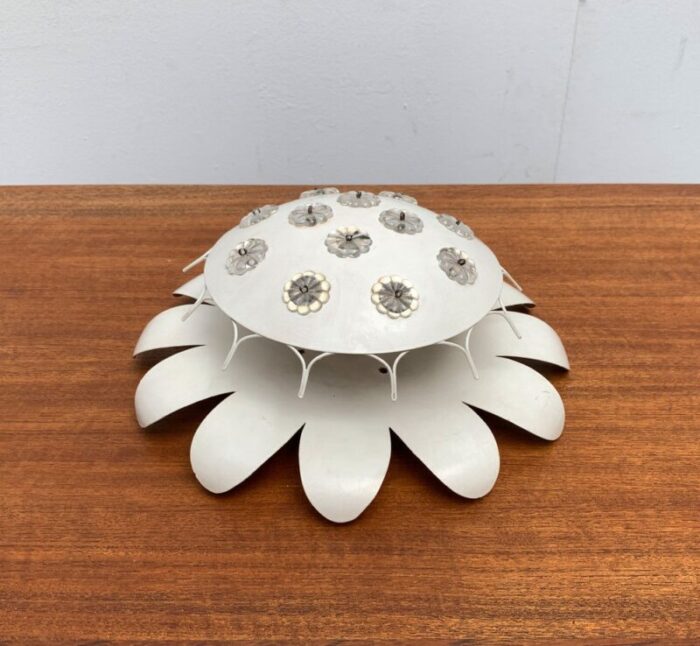 mid century wall or ceiling lamp with flower design 31