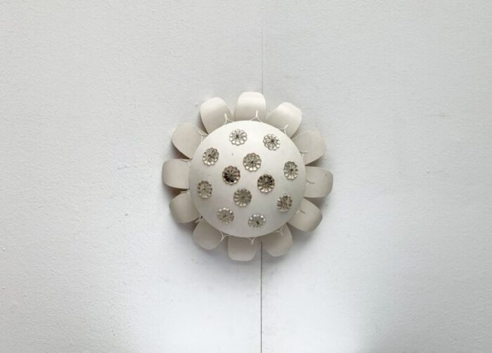 mid century wall or ceiling lamp with flower design 9