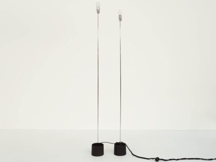 minimal italian notti floor lamps 1970 set of 2 1