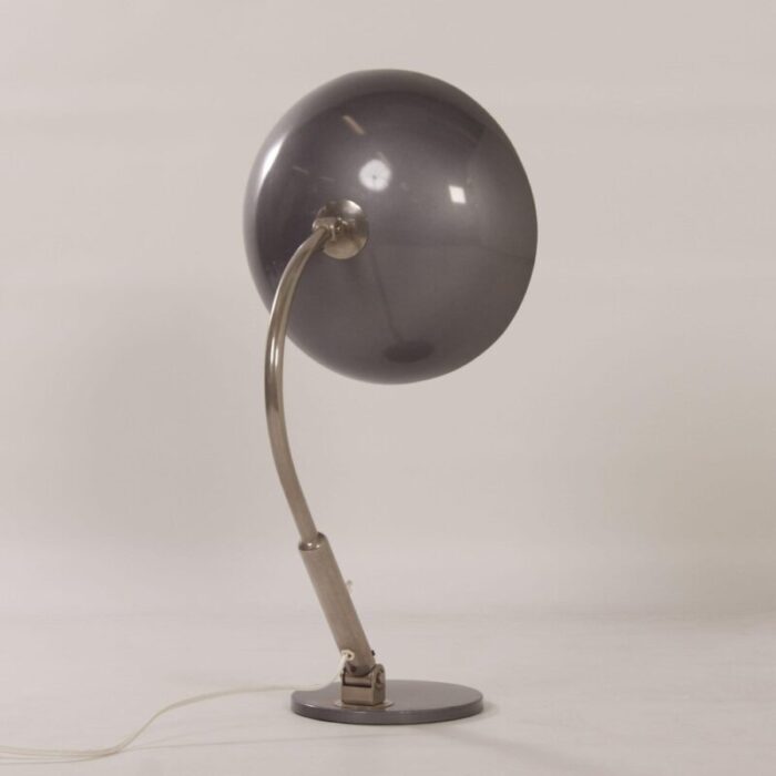 model 144 silver grey desk lamp by h busquet for hala 1950s 10